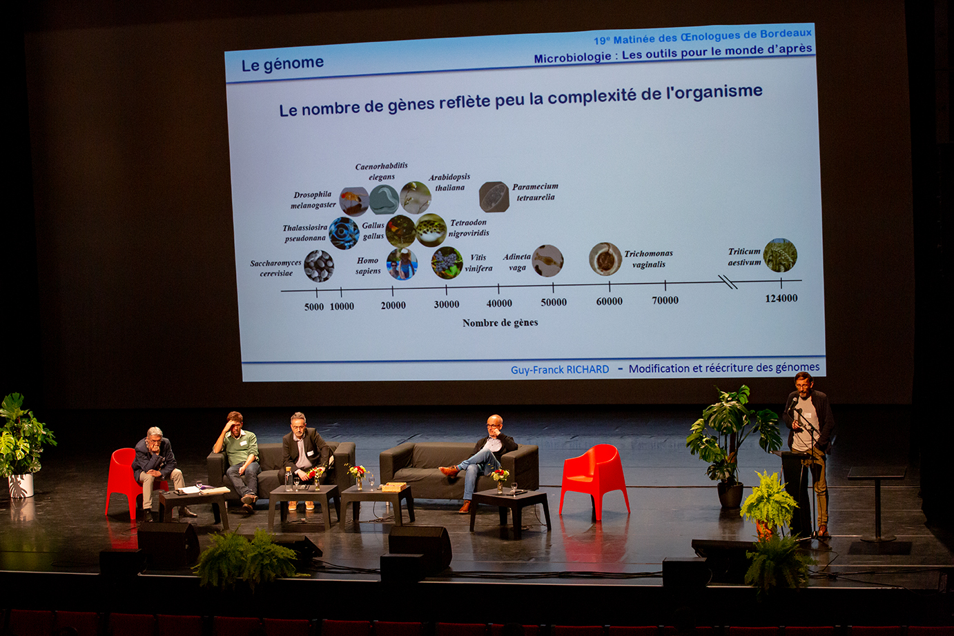 alt="The presentation on genomics"